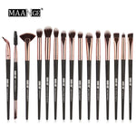 MAANGE 15pcs Eye Makeup Brushes Set Fan shaped