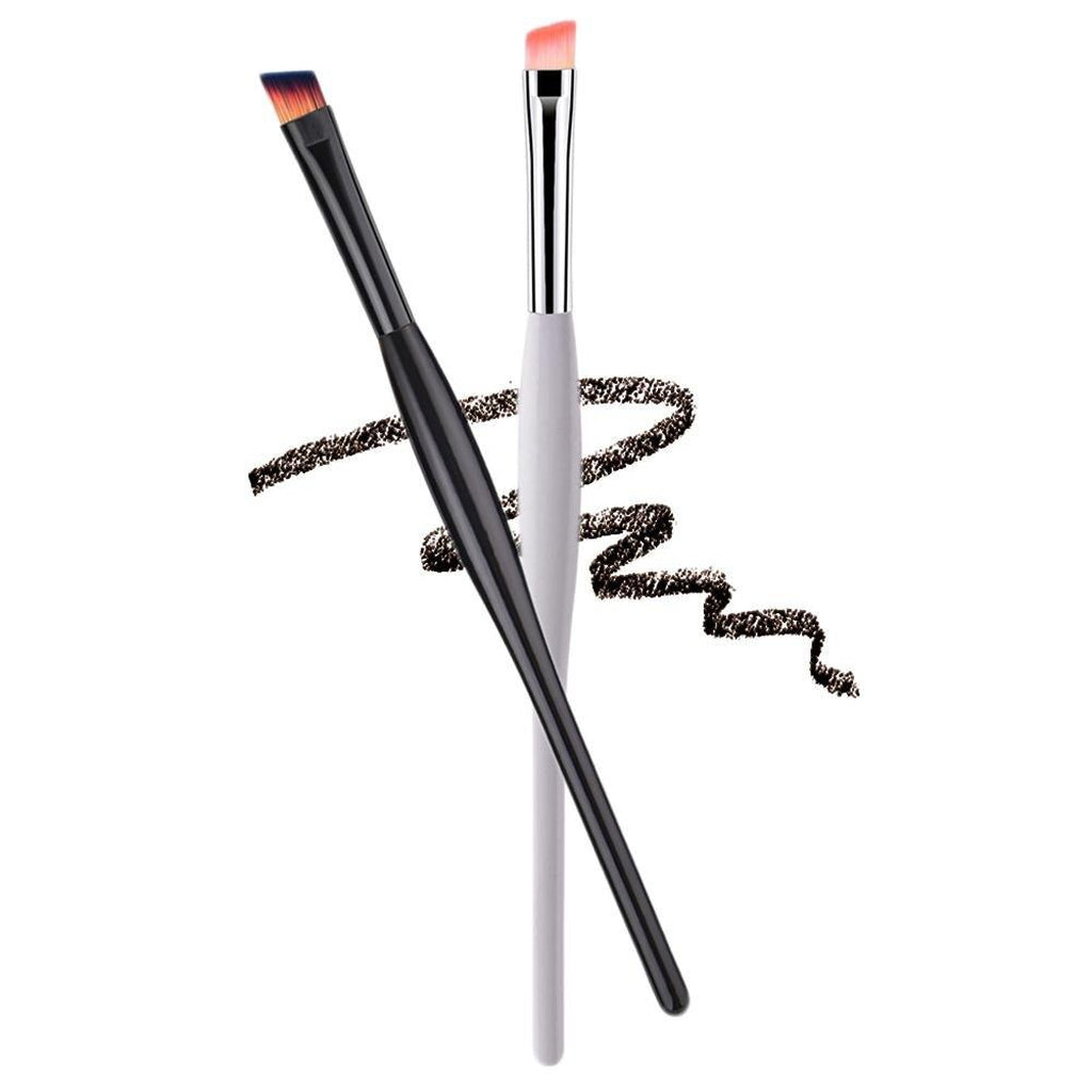 1Pc Wooden Handle Professional Eyebrow Brush Fiber Hair Eyebrow Makeup Brush Single Liquid Eyeliner Cosmetics Brush Beauty Tool